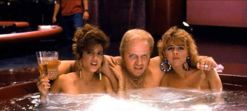 Biff Tannen rich two babes in the bath