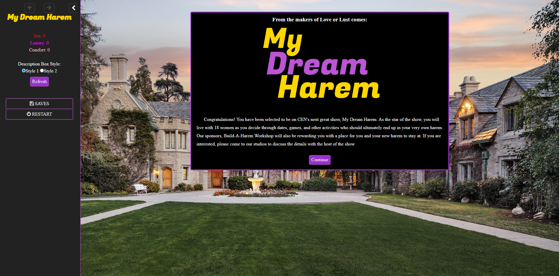 My Dream Harem - game show