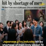 Japanese porn industry hit by shortage of men Only about 70 males actors to 10000 women
