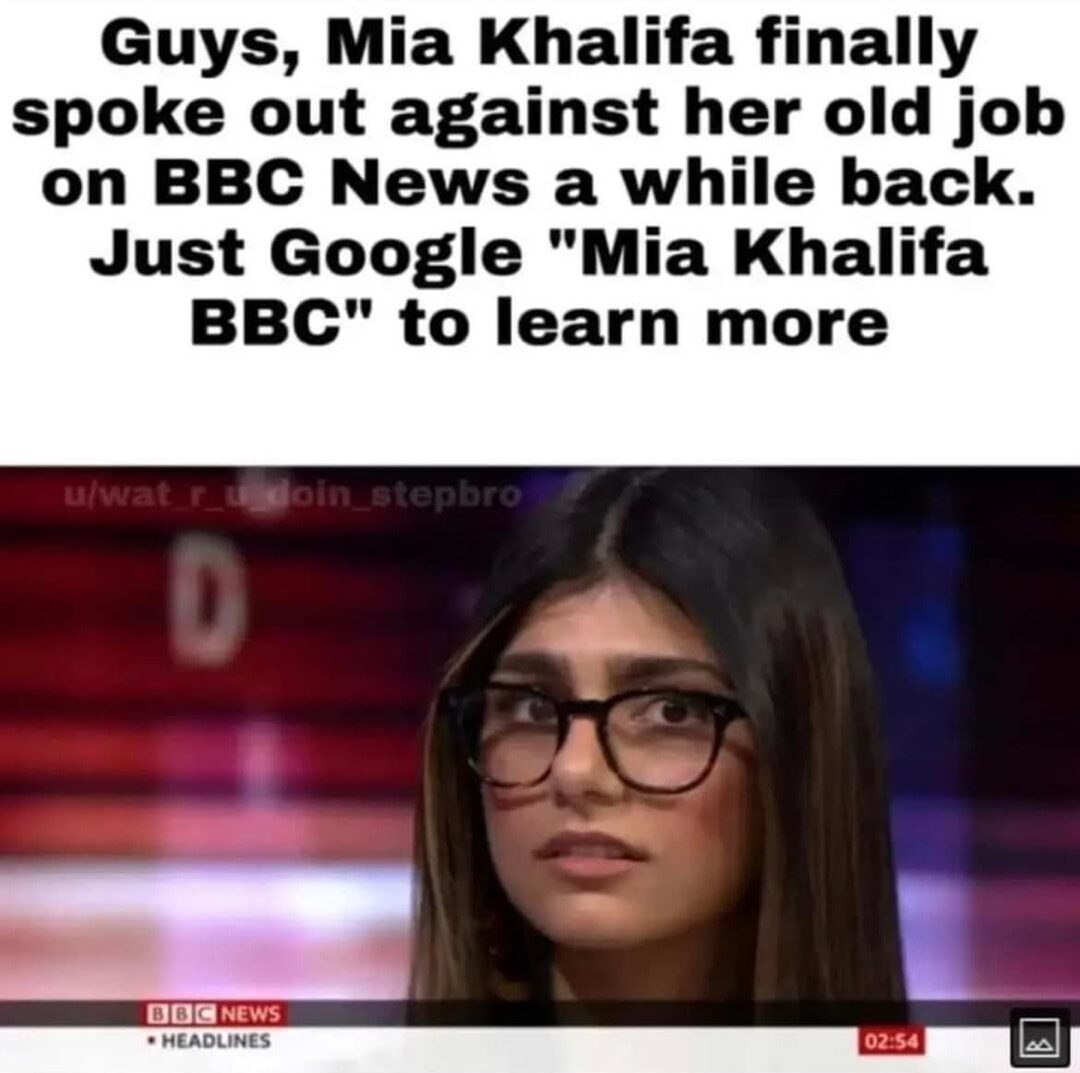 Mia Khalifa BBC meme