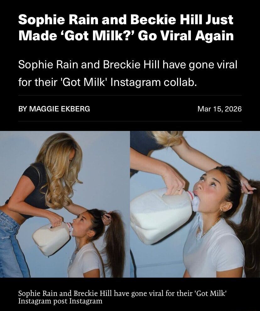 Sophie Rain and Breckie Hill Got Milk go viral