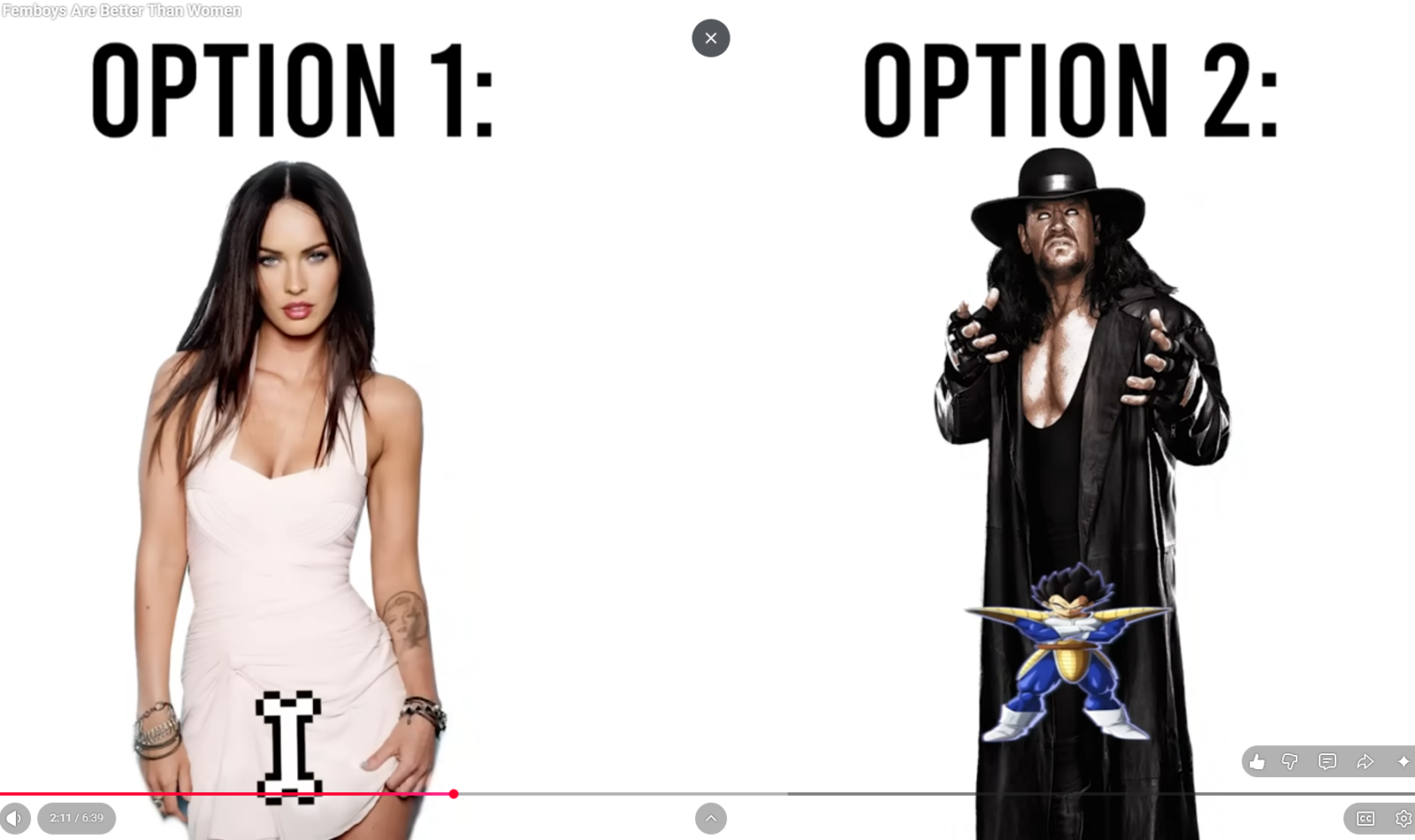 Beautiful Femboy vs ugly woman