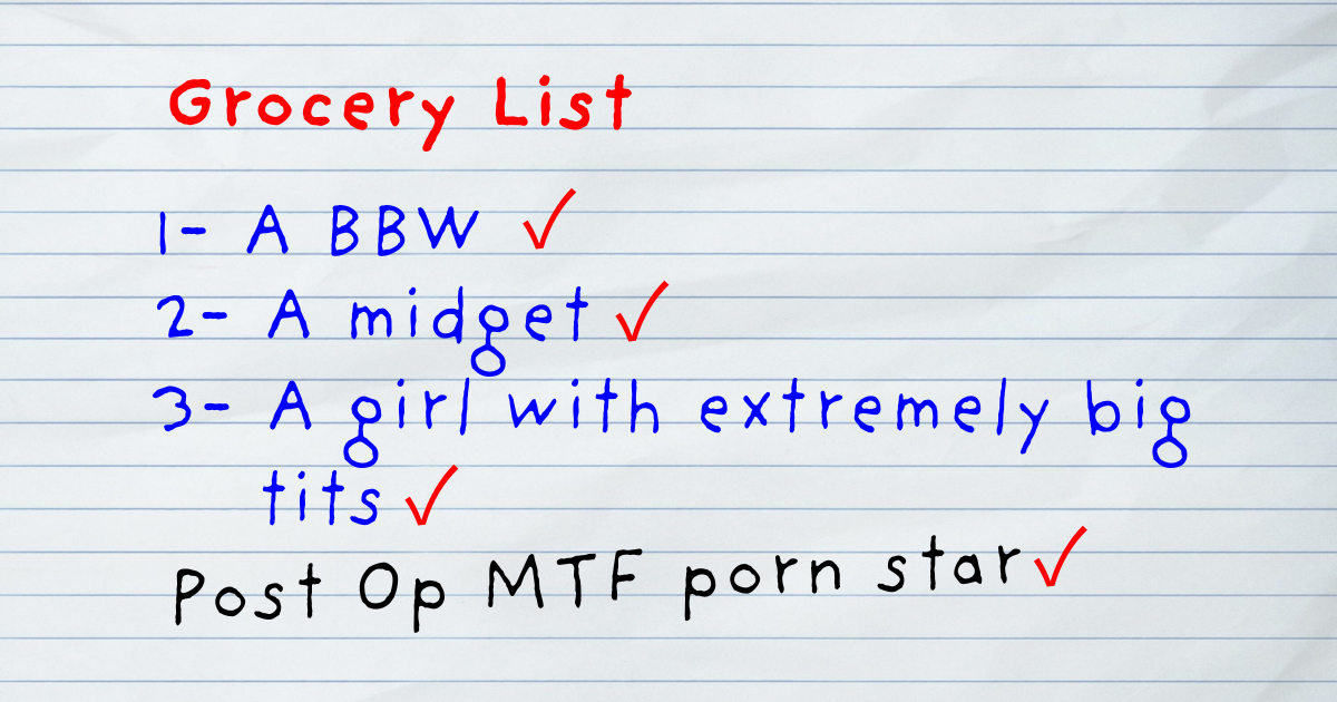 Completed grocery list
