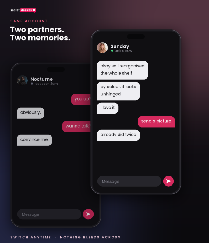 two different AI girlfriends on one account